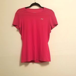 Under Armour HeatGear Women's Short Sleeved Pink T-shirt Size Small